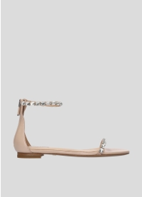 LOLA CRUZ Flat Sandals Mod. 214Z07BK nude