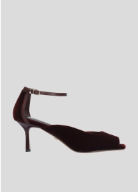 Sandalias Tacon LOLA CRUZ Mod.011Z89BK burgundi