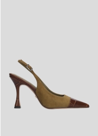 LOLA CRUZ Heeled sandals Mod. 090Z35BK olive green