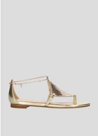 Sandalias Planas LOLA CRUZ Mod.094Z00BK oro