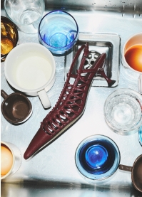 Salones LOLA CRUZ Mod.074Z14BK burgundi